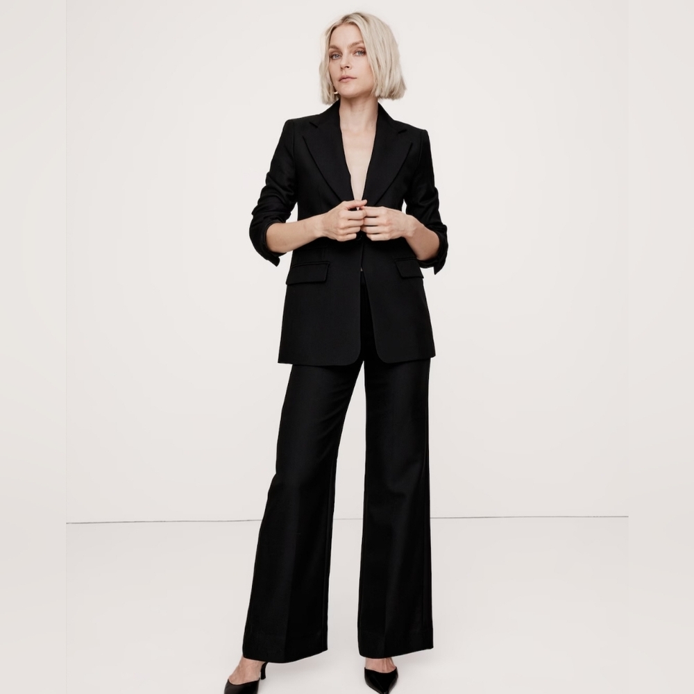 Banana Republic Wide Leg Wool Trouser